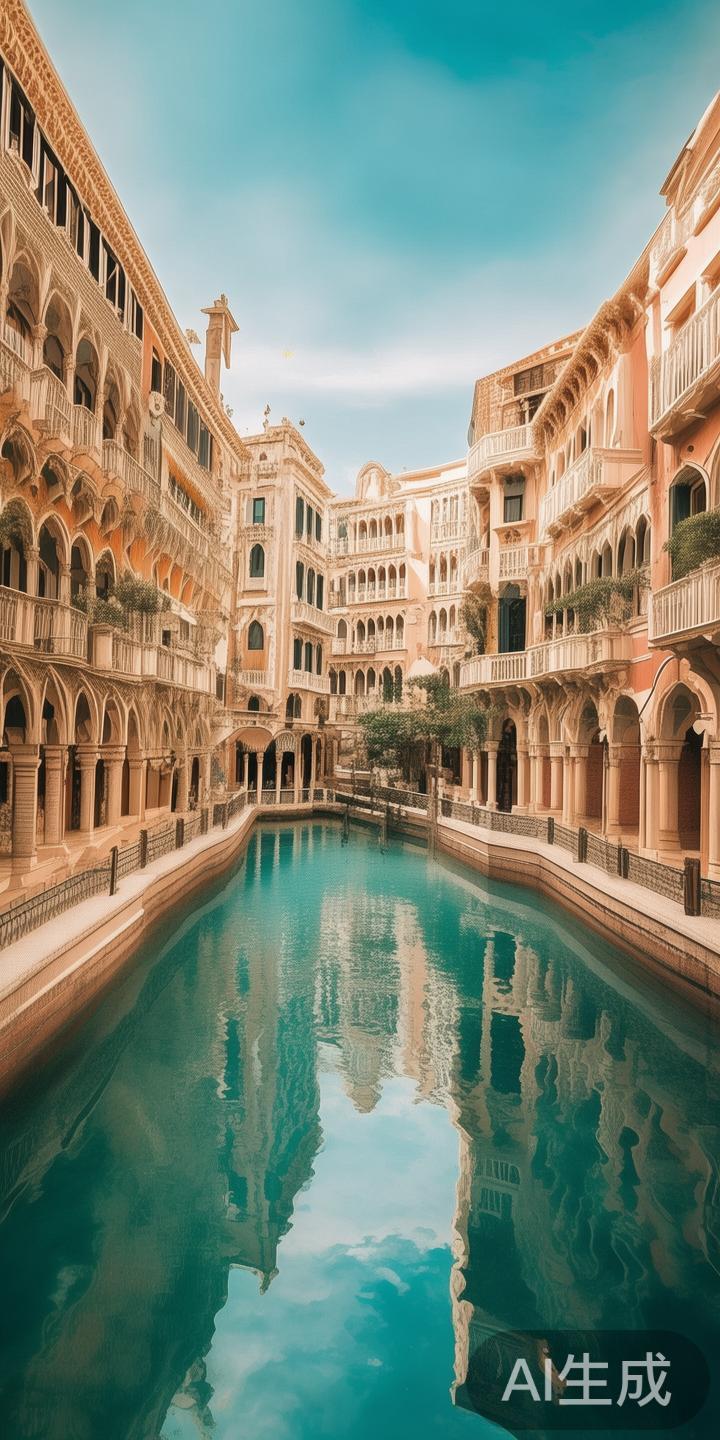 澳门水上威尼斯的吸引力首先来自其独特的欧洲水城景观
