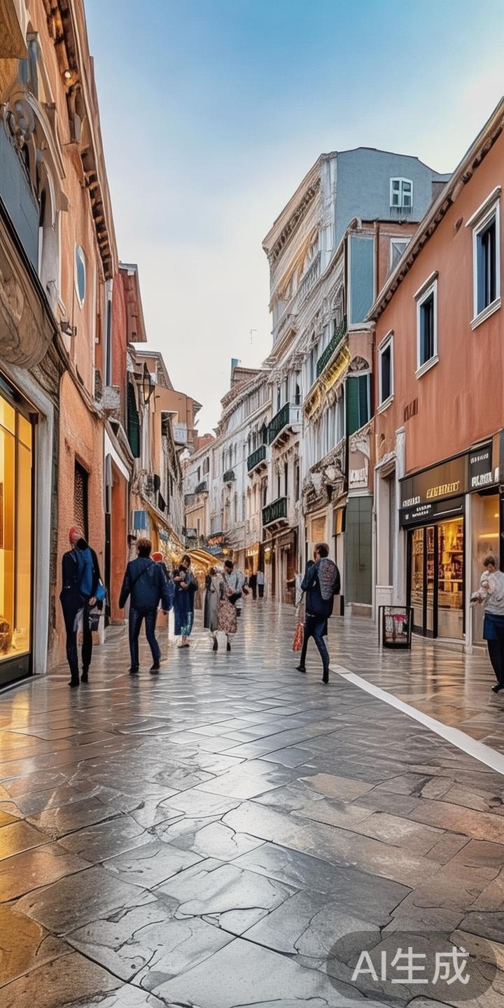 威尼斯人内部的购物区域被誉为“购物天堂”，汇聚了众