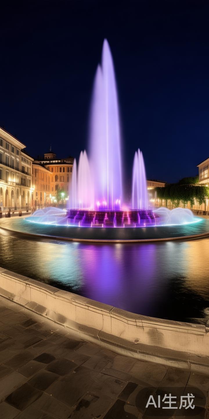 沿着河流往前，就是著名的奥运喷泉广场。这里以华丽的